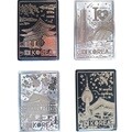 한국 서울 관광명소 골드컬러 메탈 냉장고자석 (4개/세로형)/코리아 서울 여행 전통기념품, 외국인 국제학교 어학당 유학생 교환학생 홈스테이선물/Korean souvenirs
