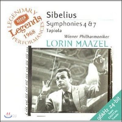 [중고] Lorin Maazel / Sibelius : Symphony No.4 Op.63, No.7 Op.105, Tapiola Op.112 (수입/4669952)