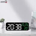 지니큐 LED 무소음 전자알람시계 온도 날짜 시간 타이머기능 탁상용 ZQ-CM500