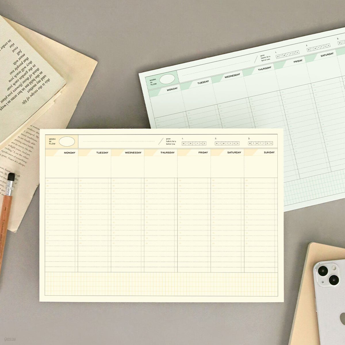 아이코닉 플로우 A4 위클리 플래너 패드