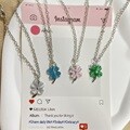 네잎클로버 목걸이 팬던트 쥬얼리 악세사리 액세서리 써지컬 목걸이 여자 여성 여자친구 목걸이