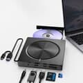 유니콘 4 in 1멀티 외장 CD/DVD RW USB A+C타입 USB허브 카드리더기 CD-500R