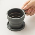 국산 플라이토 실리콘 포켓 접이식 휴대용 손잡이 컵 200ml