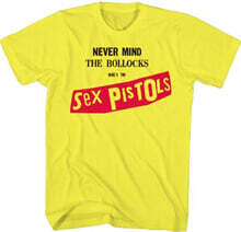 Sex Pistols (섹스 피스톨즈) - Never Mind the Bollocks T-Shirt - Large Yellow