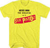Sex Pistols (섹스 피스톨즈) - Never Mind the Bollocks T-Shirt - Large Yellow