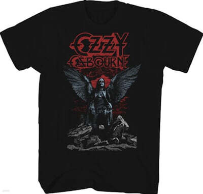 Ozzy Osbourne (오지 오스본) - Rain Angel Wings T-Shirt - Large Black