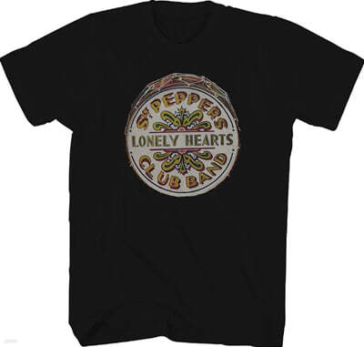 Beatles (비틀즈) - Sgt. Pepper's Drum T-Shirt - Large Black