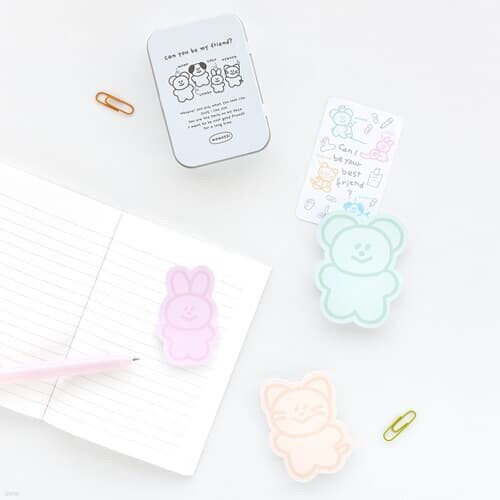 [1+1] 모모씨 틴케이스 스티키 메모 set
