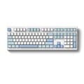 FL-ESPORTS NX108 유무선 블루투스 풀배열 기계식 키보드 스노우 블루, 저소음 파도축