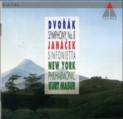 [중고] Kurt Masur / Dvorak: Symphony No.8, Janacek: Sinfonietta (수입/4509908472)