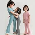 셔링플리츠 여아 크롭 부츠컷 상하복세트 206182