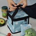 [김하찬] 럭키홈 패턴 보온 보냉 도시락 가방 - 2 COLORS