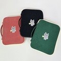 코듀로이 키티 아이패드 11인치 태블릿 손잡이 파우치 - 3 Colors