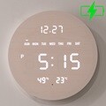 플라이토 무선 루나 데이 온습도 와이파이 LED 벽시계 29cm ENG / 포토사은품