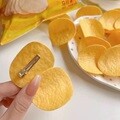 포테이토 감자칩 헤어 집게핀 미니핀 머리핀 삔 헤어악세사리 올림머리핀 머리집게 헤어클립