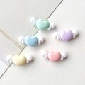 50개 하트 날개 캐릭터 키캡파츠 데코덴 탑꾸 폰꾸 DIY 재료 미니어처 가방 꾸미기 부자재