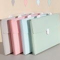 파스텔 A4 아코디언파일 손잡이 바인더 화일 파일철 대학생 사무용 클리어 서류정리 13칸