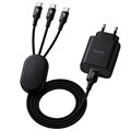도난방지 업소용 QC3.0 3in1 올 C타입 동시 고속멀티충전기