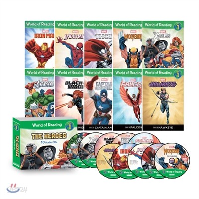 월드 오브 리딩 World of Reading Level 1 : The Heroes 10종 세트 (Book+CD)