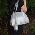 클리어 스윔백 실버 젤리 숄더백