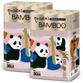 한예지 팬더캐릭터 Bamboo 대나무펄프 3겹 화장지 30m 30롤 2팩