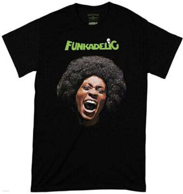 펑카델릭 티셔츠 (Funkadelic - Maggot Brain Album Cover - Heavy Cotton T-Shirt - Large Black)