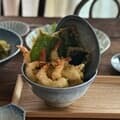 니코트 담음새가 좋은 뚜껑있는 텐동그릇 은하수 MADE IN JAPAN