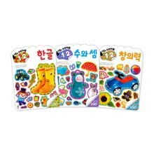 코뿔소 스티커북 1-2세 세트 (전3권) 한글/ 수와셈/ 창의력