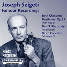 요제프 시게티 유명 레코딩 (Joseph Szigeti Famous Recordings)