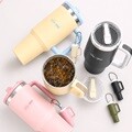 디유 더블 벤티 대용량 텀블러 1200ml 빨대 손잡이 차량용 완전밀폐 스텐 보온보냉