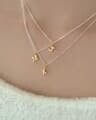 [925 Silver] Combi initial necklace
