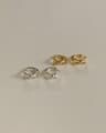 [925 Silver] Ribbon earrings E 59