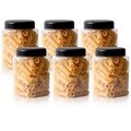 싹정리 냉장고 사각 보관용기(원형-블랙) 600ml(중) X 6개입