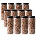냉장고 ALL 원형(블랙) 씨리얼 보관용기 1500ml (특) X 12개입