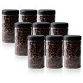 냉장고 ALL 원형(블랙) 보관용기 600ml (중) X 9개입