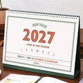 2027 루나 레트로 대형 B4 음력 탁상 달력 (데스크 캘린더 스케줄러)