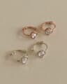 [925 Silver] Catcher cubic earrings E 136