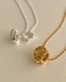 (925 Silver) Three ring necklace A 02