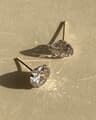 [925 Silver] Big cubic earrings E 109