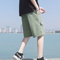 [트윈스파파] 남성 여름 5부 밴딩 카고 반바지(P0000TDV)