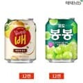 해태 갈아만든배 포도봉봉 238ml 2종 24캔 세트