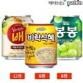 갈아만든배 포도 봉봉 비락식혜 238ml 3종 24캔 세트