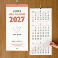 2027 루나 레트로 3단 음력 벽걸이 달력 (절기·스프링 캘린더) 3개월