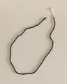 [925 Silver] Black stone necklace N 101