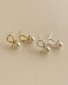 [925 Silver] Lip pearl earrings E 176