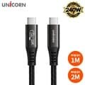 유니콘 80Gbps 16K지원 썬더볼트3/4/5 호환 1M/2M C타입 240W E-Marker칩 SLC-80G-1M