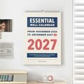 아이코닉 2027 에센셜 벽걸이달력 A3 월 캘린더