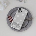 [아이폰] 도트 레터링 실버 무광 TPU 소프트 케이스 - 화이트
