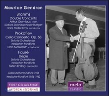 Maurice Gendron 브람스: 이중 협주곡/ 프로코피예프: 첼로 협주곡/ 포레: 엘레지 (Brahms, Prokofiev and Faure) 모리스 장드롱
