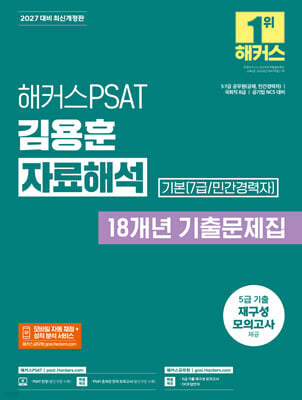 2027 해커스PSAT 기본(7급/민간경력자) 김용훈 자료해석 18개년 기출문제집